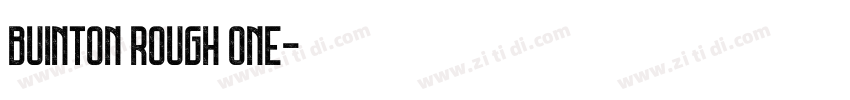 Buinton Rough One字体转换